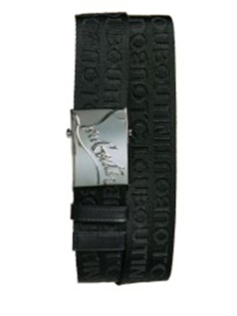 New Christian Louboutin Black Silver Adjustable Ruisbuddy Belt 100 And 85